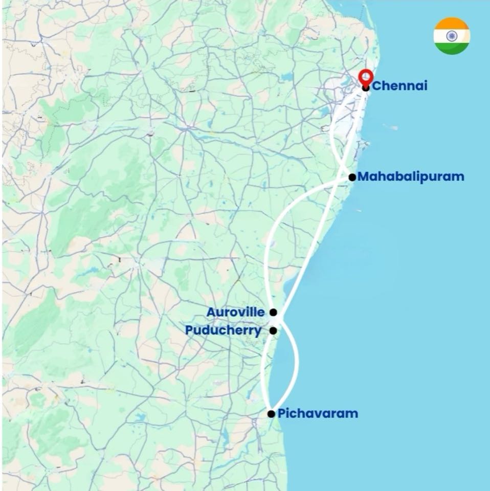 Pondicherry-Pichavaram-Mamallapuram 04Nights 05Days
