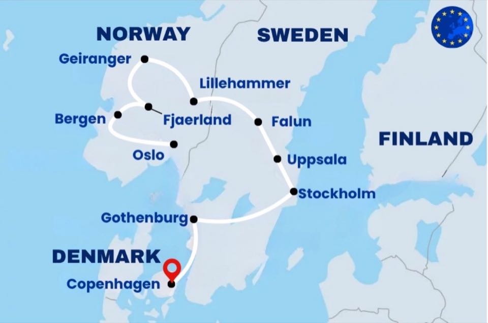 Spectacular Scandinavia (Denmark, Norway, Sweden, Finland) 14Nights 15Days